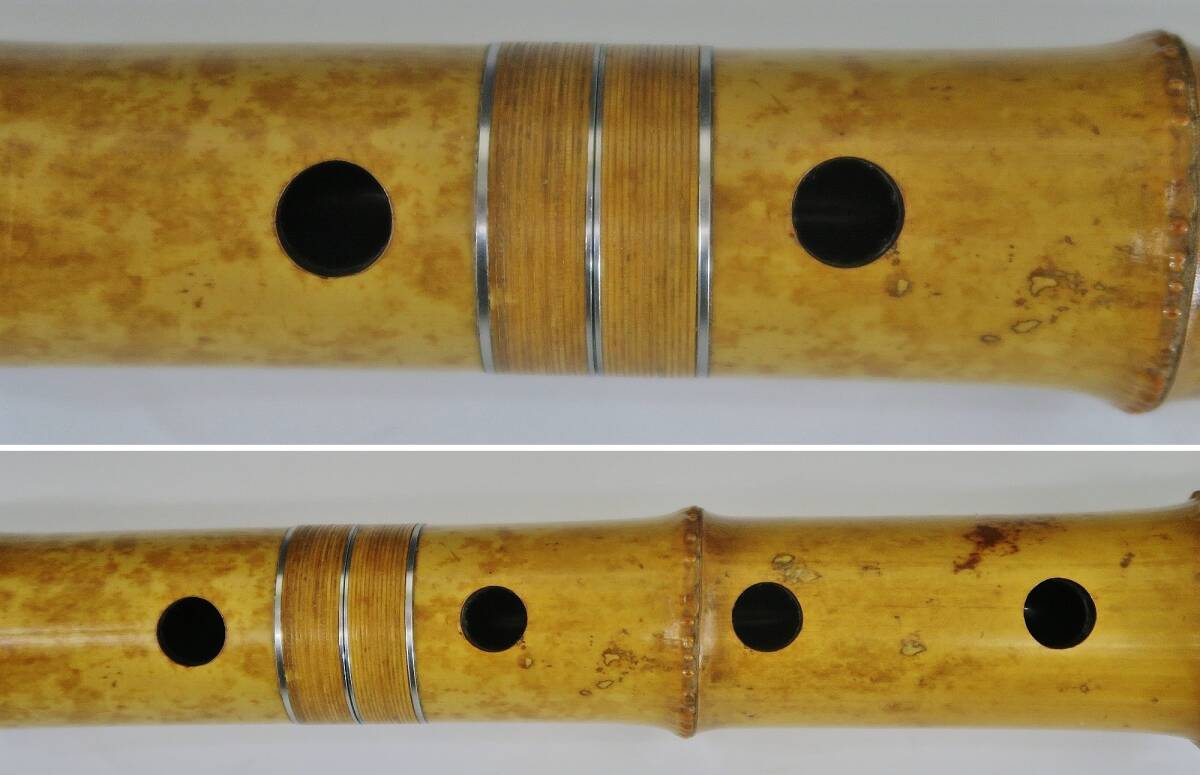 □琴古流尺八□**銘「鳳舟」/三線籐巻/一尺八