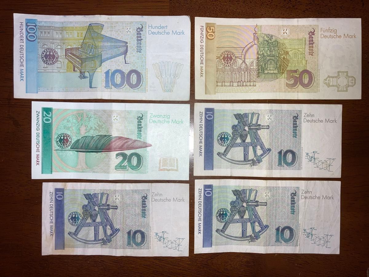 ドイツ】ドイツマルク旧紙幣 4種6枚｜Yahoo!フリマ（旧PayPayフリマ）