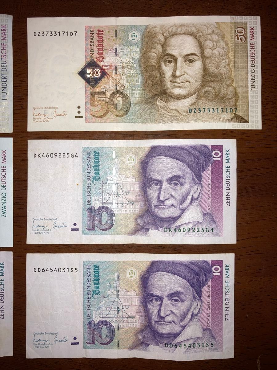 ドイツ】ドイツマルク旧紙幣 4種6枚｜Yahoo!フリマ（旧PayPayフリマ）