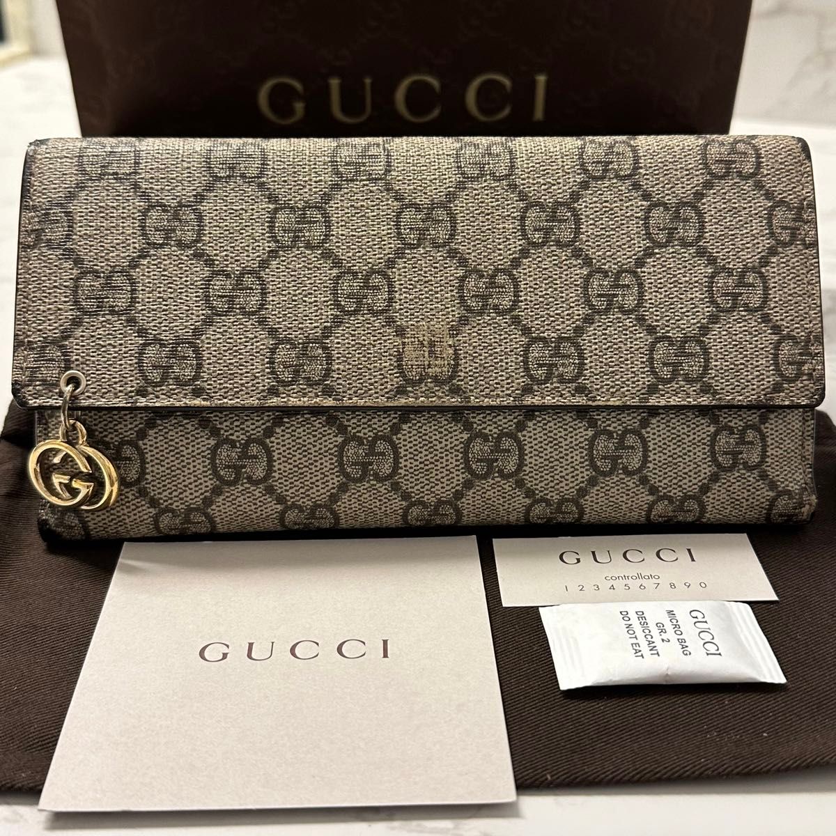 超良品‼️ グッチGUCCI 財布二つ折り折り財布GGスプリーム