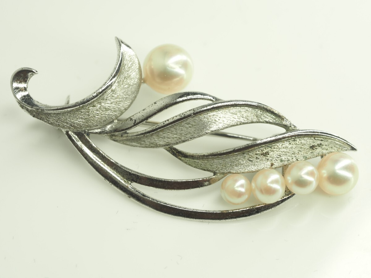 MIKIMOTO ミキモト 真珠 ベビーパール ブローチ シルバー 6珠 【公式通販】