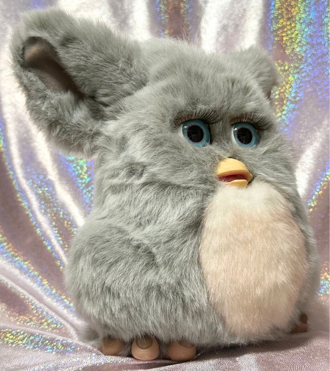 ファービー2 グレー&ピンクブルーアイズ青目