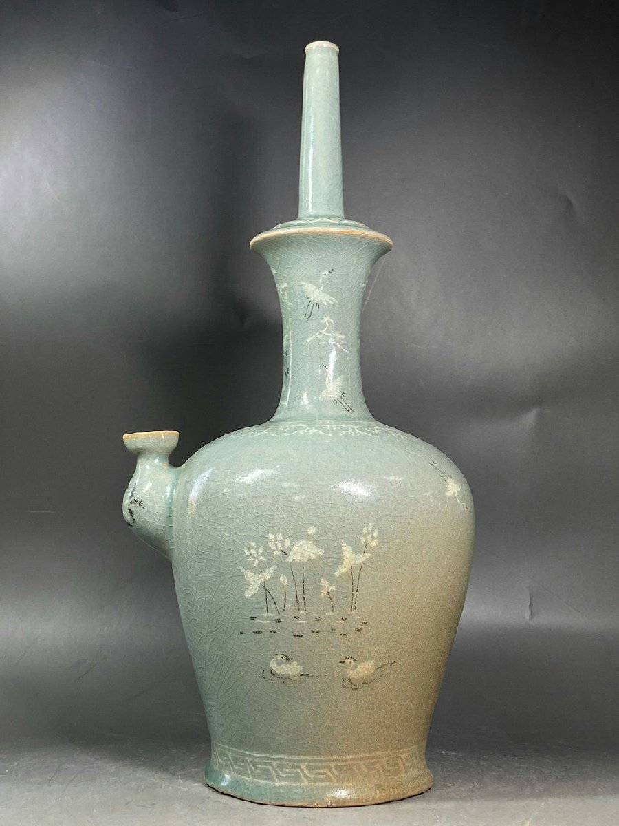 緑屋fc□ 朝鮮美術 李朝 白磁 徳利 朝鮮古陶 時代物 i9/7-