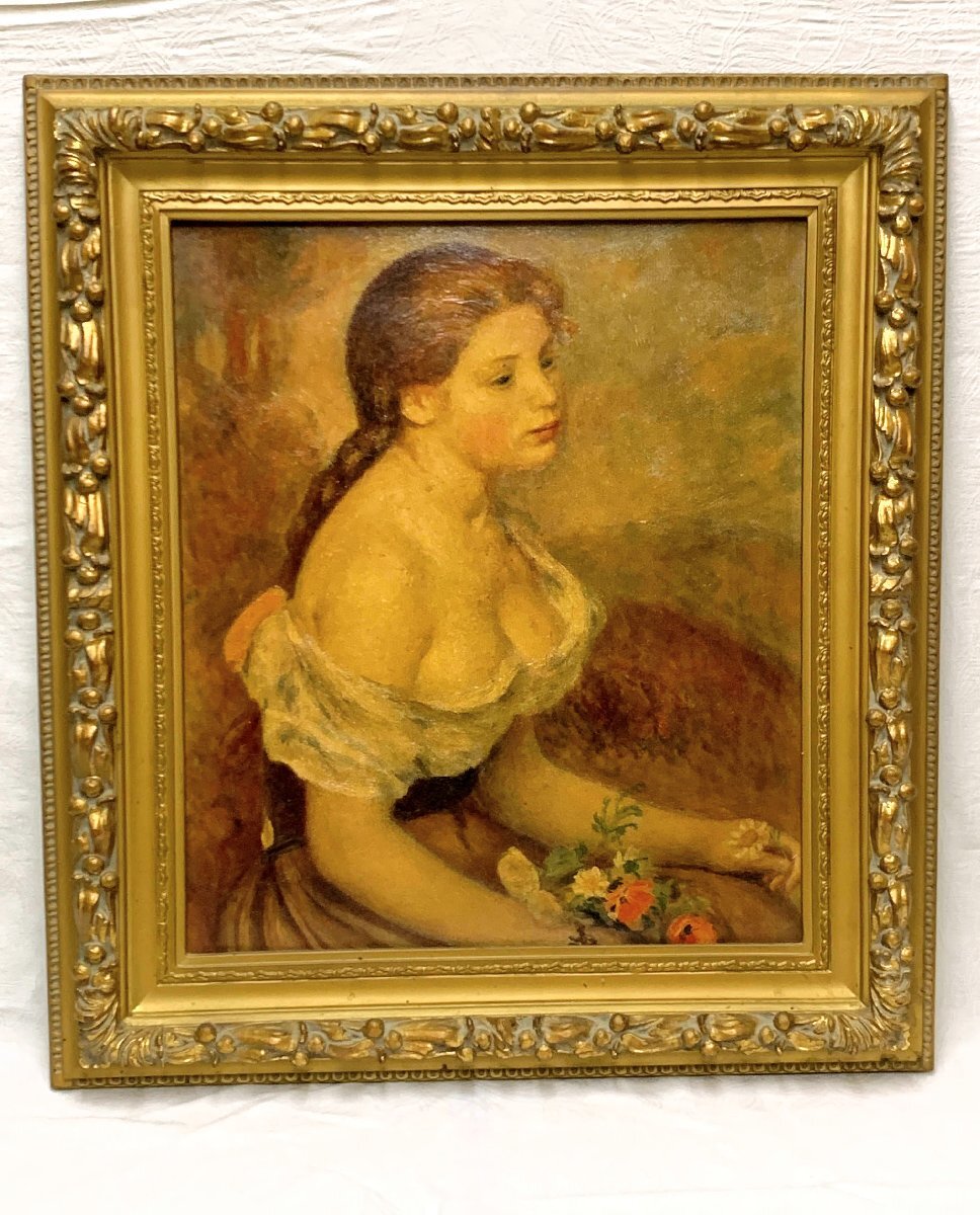 ルノアール 花を持つ少女 フランス メトロポリタン美術館 ルノアール