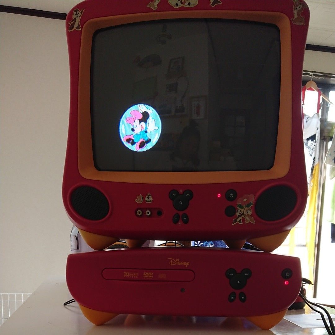 Disney ミッキーマウス 14型ブラウン管テレビ＋DVDプレイヤー Disney