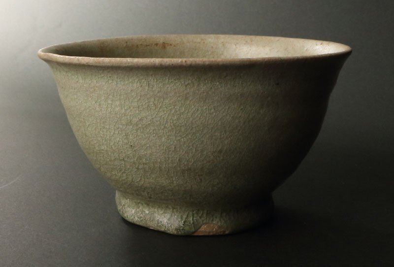 深和】15世紀◇宋胡録青磁茶碗（茶道具 茶陶 茶器 抹茶碗