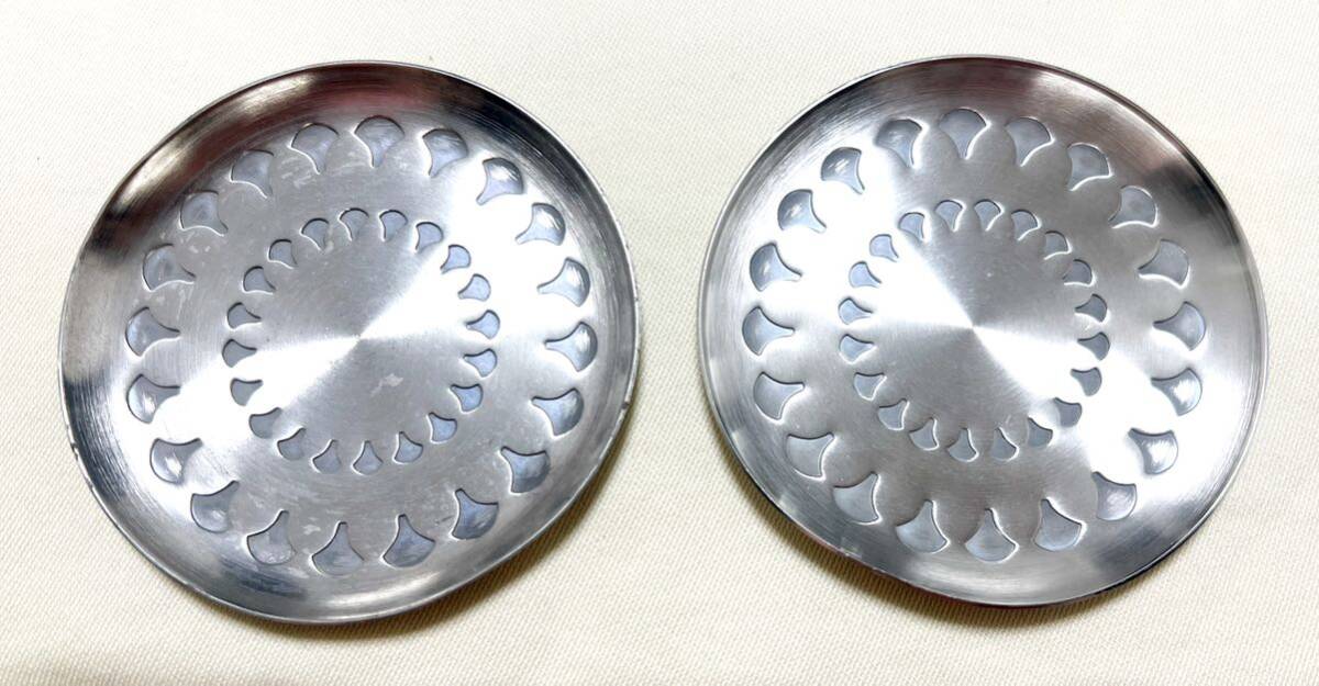 みーた おまとめ買い 真鍮 花リム 丸 コースター 4点 ドイツ