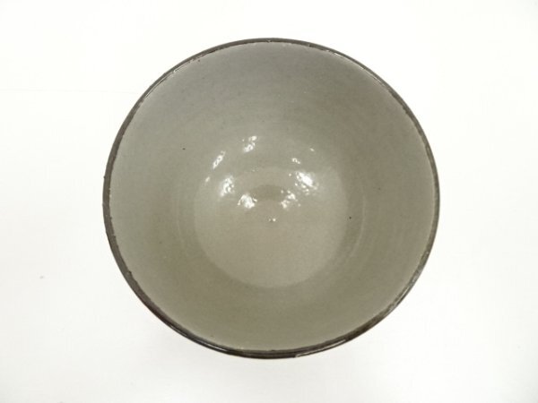 ys7110024; 粟田焼 岡田佳山造 採菊籠之絵茶碗（共箱）【道】