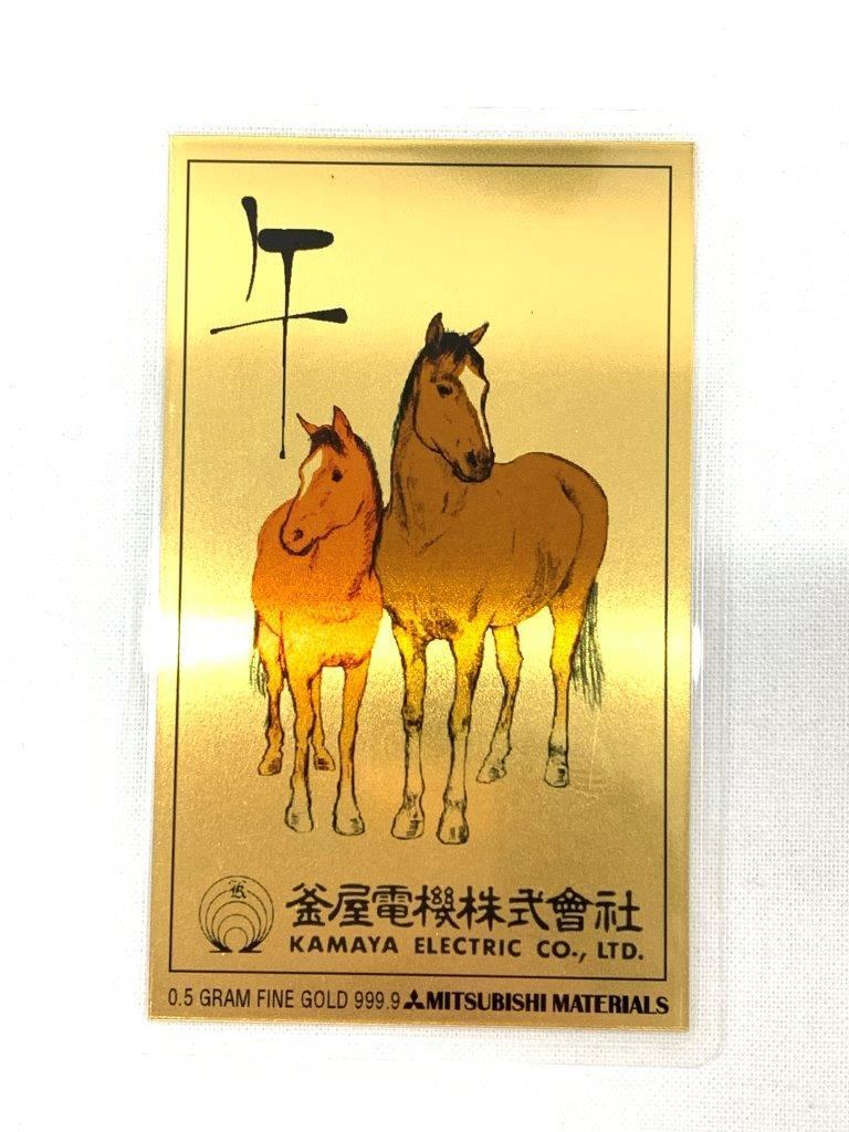 純金カード 三菱マテリアル MATERIALS 0.5g K24 FINE GOLD 999.9