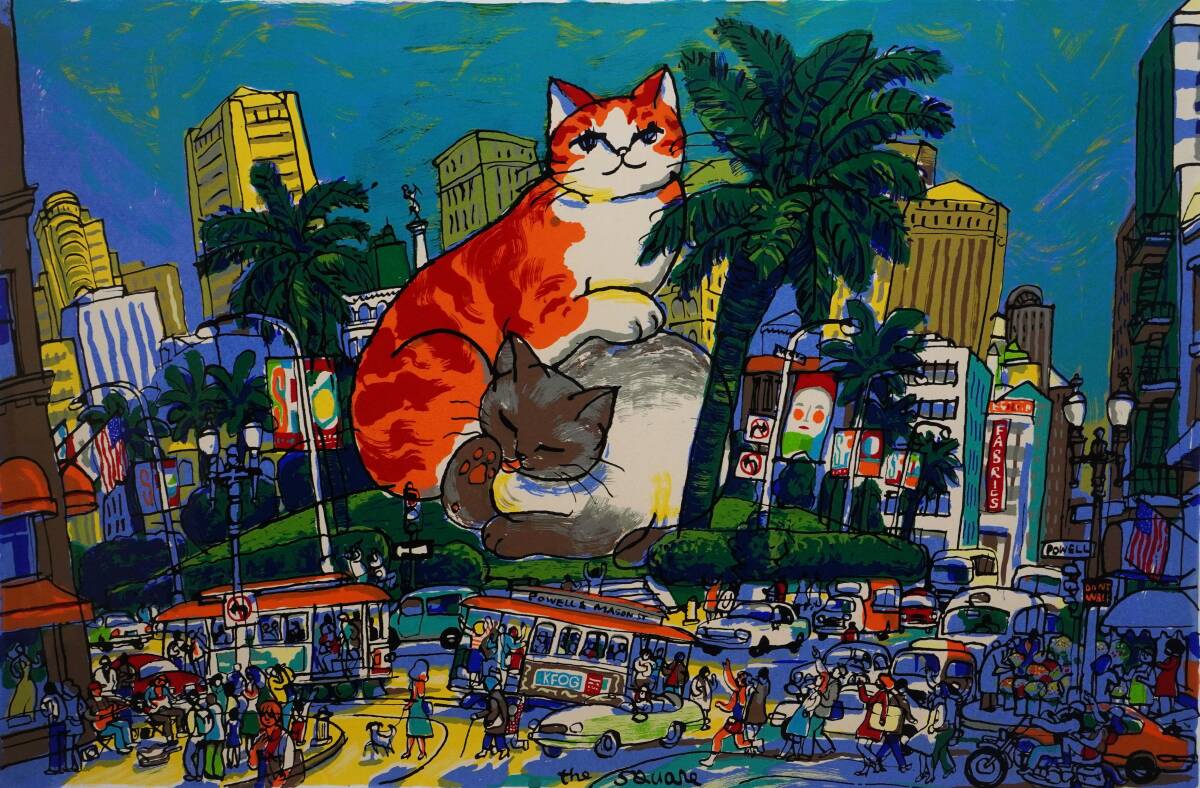 マイケル・ルー/Michael Leu「ユニオンスクエアー」シルクスクリーン