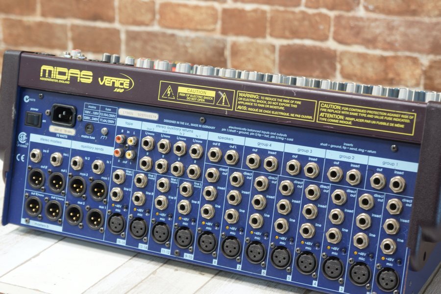 動作良好】MIDAS VENICE 160 マイダス 16chアナログミキサー / ケース