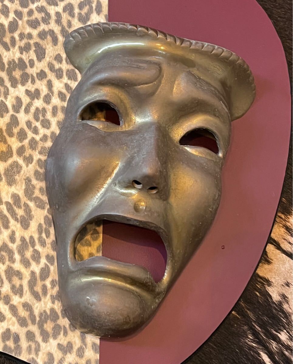 ビンテージ◇50's ツーフェイス マスク 壁掛け 置物 / トゥーフェイス