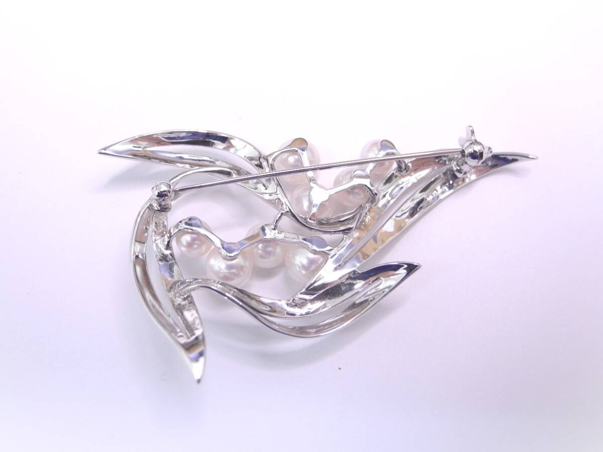 コレクション ミキモト ブローチ パール □S刻印 シルバー MIKIMOTO