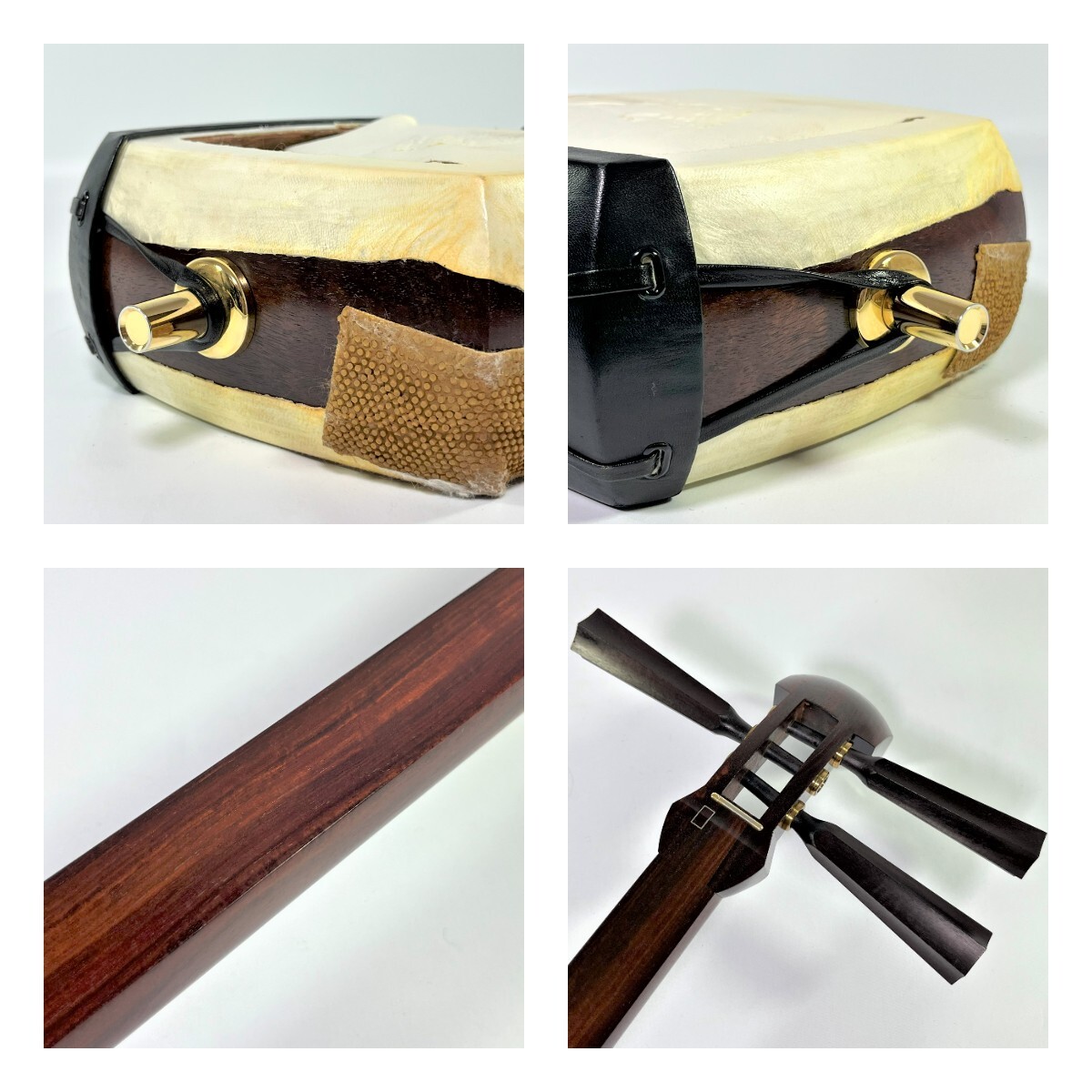 津軽三味線 黒檀糸巻 東さわり 花梨 太棹 丸打胴 和楽器 津軽三味線 花梨