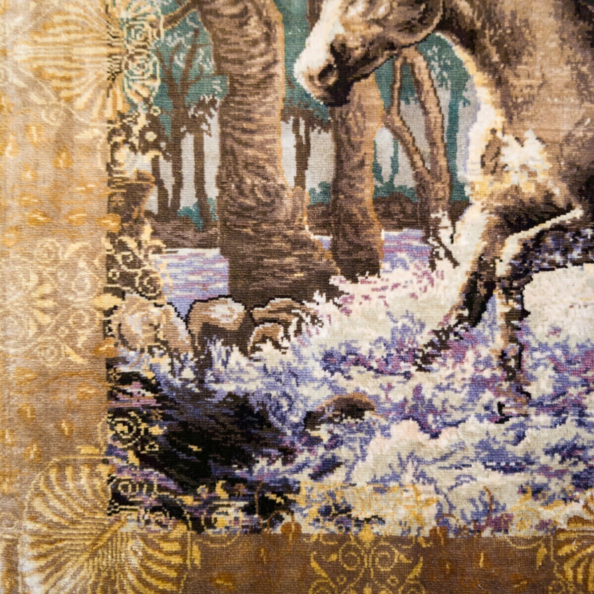 ヘレケ・チナル工房 ］13×13 シルク 手織り ［Cinar工房 Sultani 169万