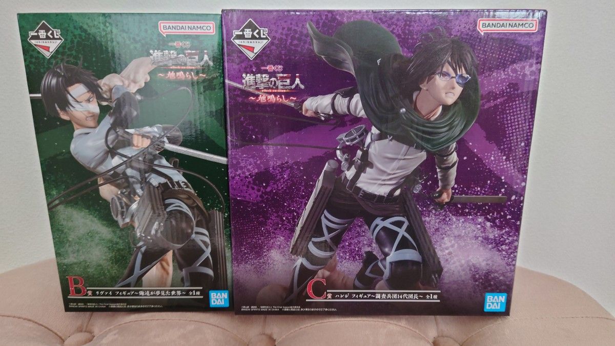 進撃の巨人 一番くじ フィギュア リヴァイ ハンジ セット 進撃の巨人