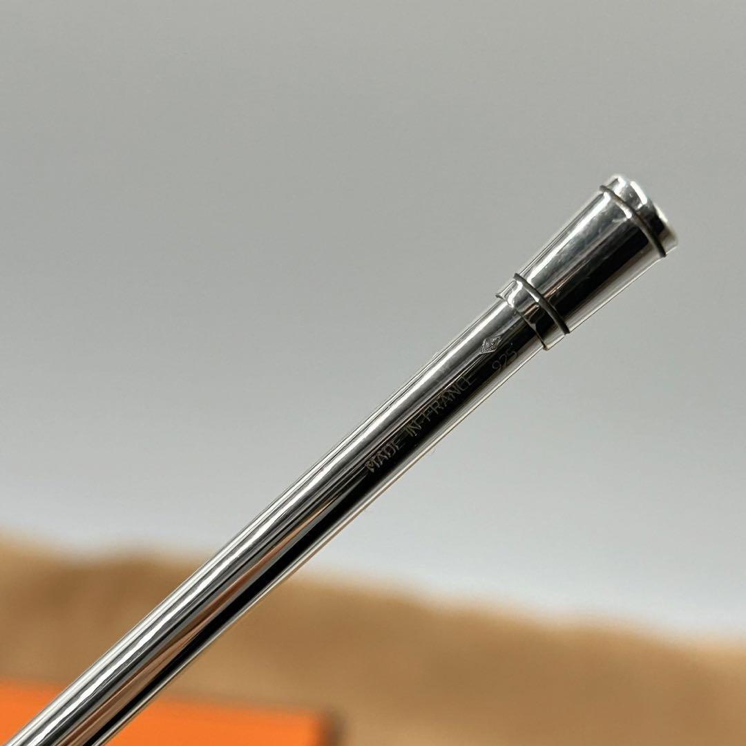エルメス 手帳用ボールペン 9cm シルバー 本物 国内レフィル使用に加工