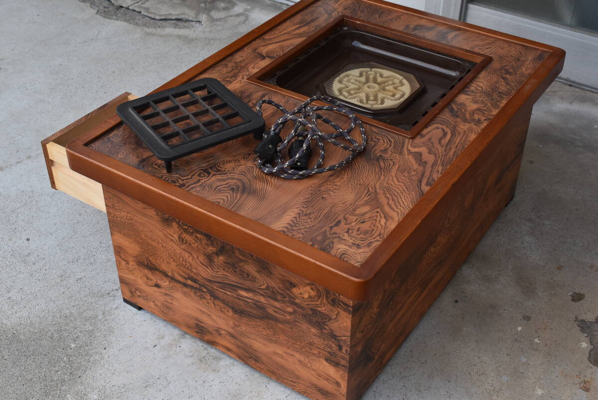 ナショナル 電気火ばち DH-11 長火鉢 動作品 昭和レトロ アンティーク