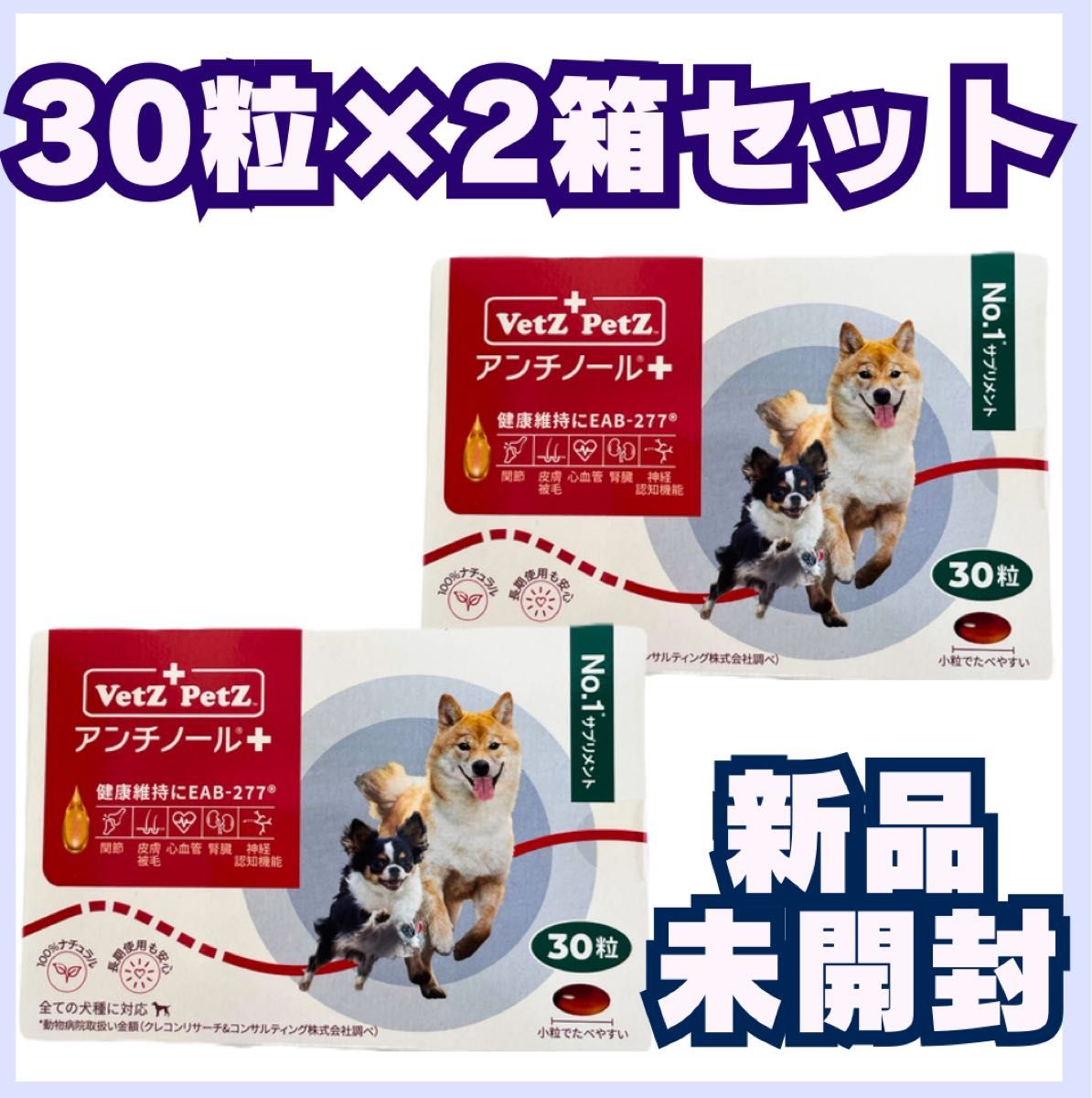 トップ アンチノール2箱 アンチノールプラス 犬用 90粒 2箱