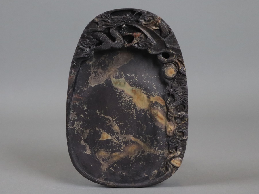 紫端渓硯 中国 硯 唐木箱 文房四宝 中国美術