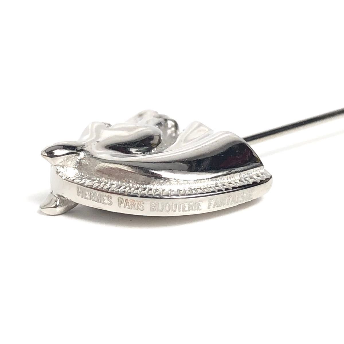 美品】HERMES エルメス ピンブローチ 馬 ホース シュバル シルバー