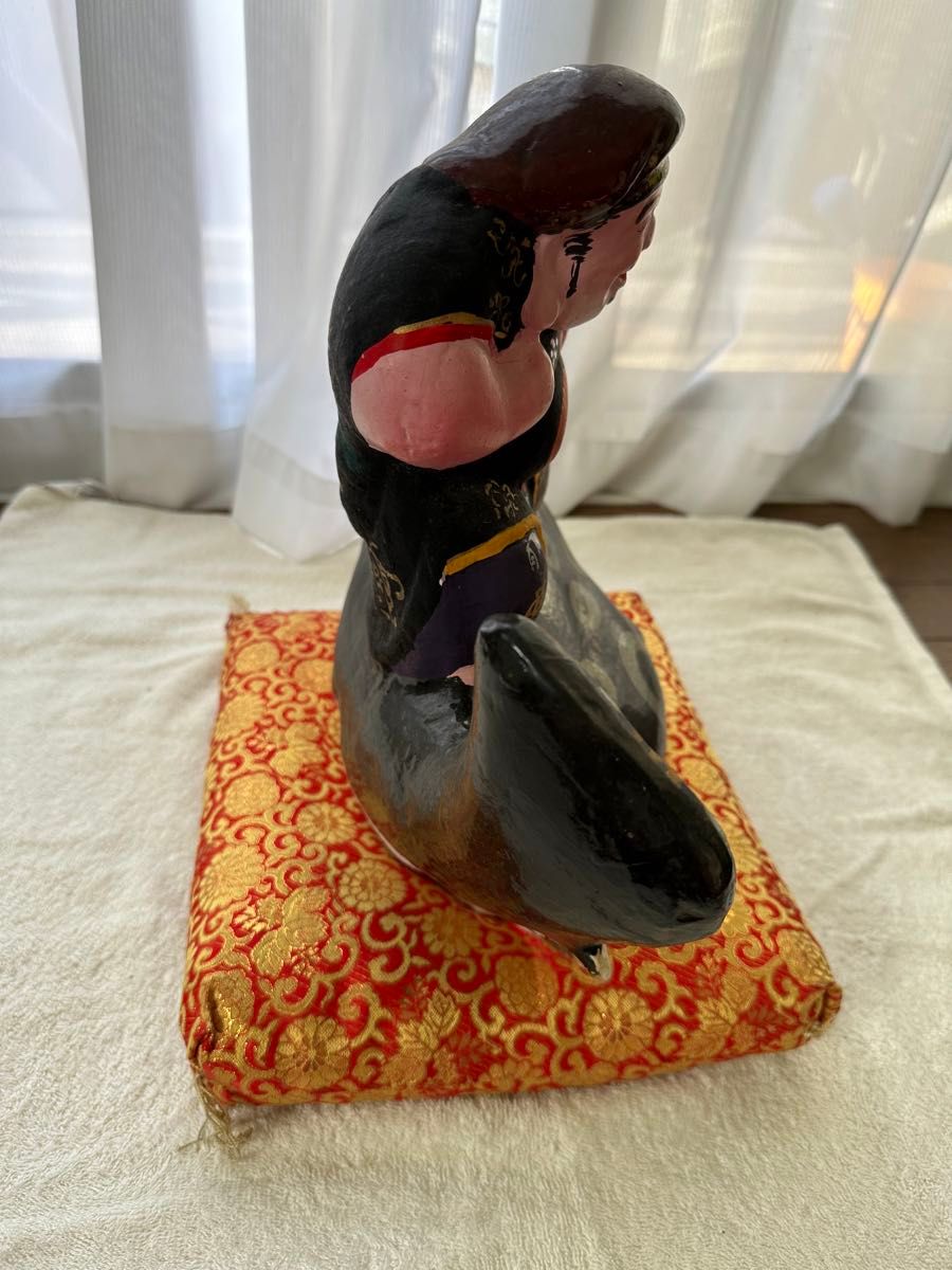 希少 中野人形 ふぐ乗り大黒天 土人形 土雛 奈良久雄 40㎝｜Yahoo