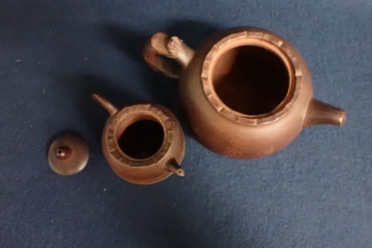 ☆080566 中国美術 煎茶道具 茶道具 文字有 茶器 急須 水注 在銘 ☆