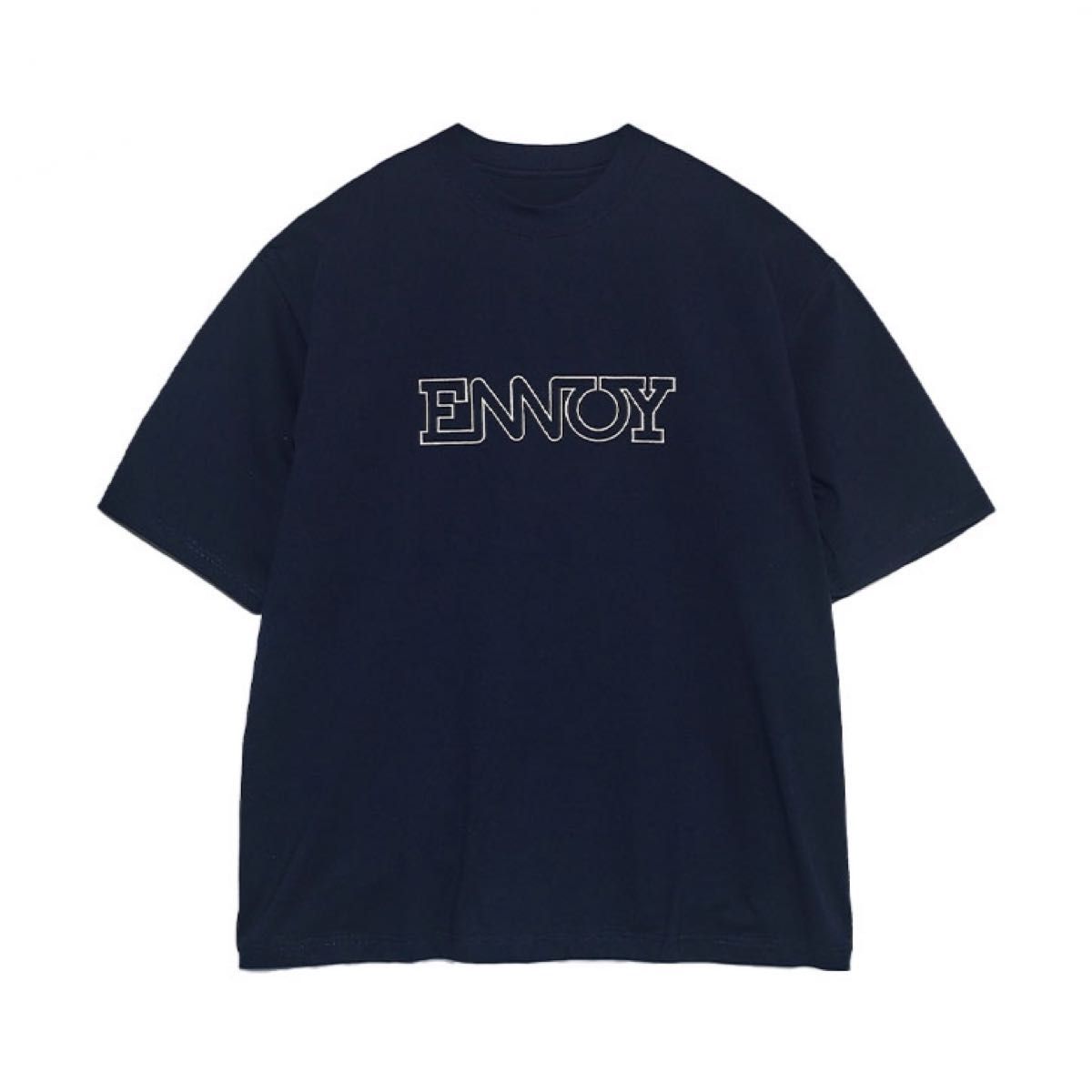 ennoy Tシャツ エンノイ 1ldk 黒x黒 black 胸ロゴ Lサイズ