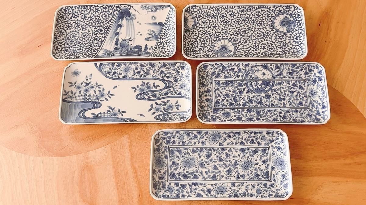 中島誠之助 監修 徳山 大皿 染付 地図文 古伊万里 後期伊万里 復刻品 飾り