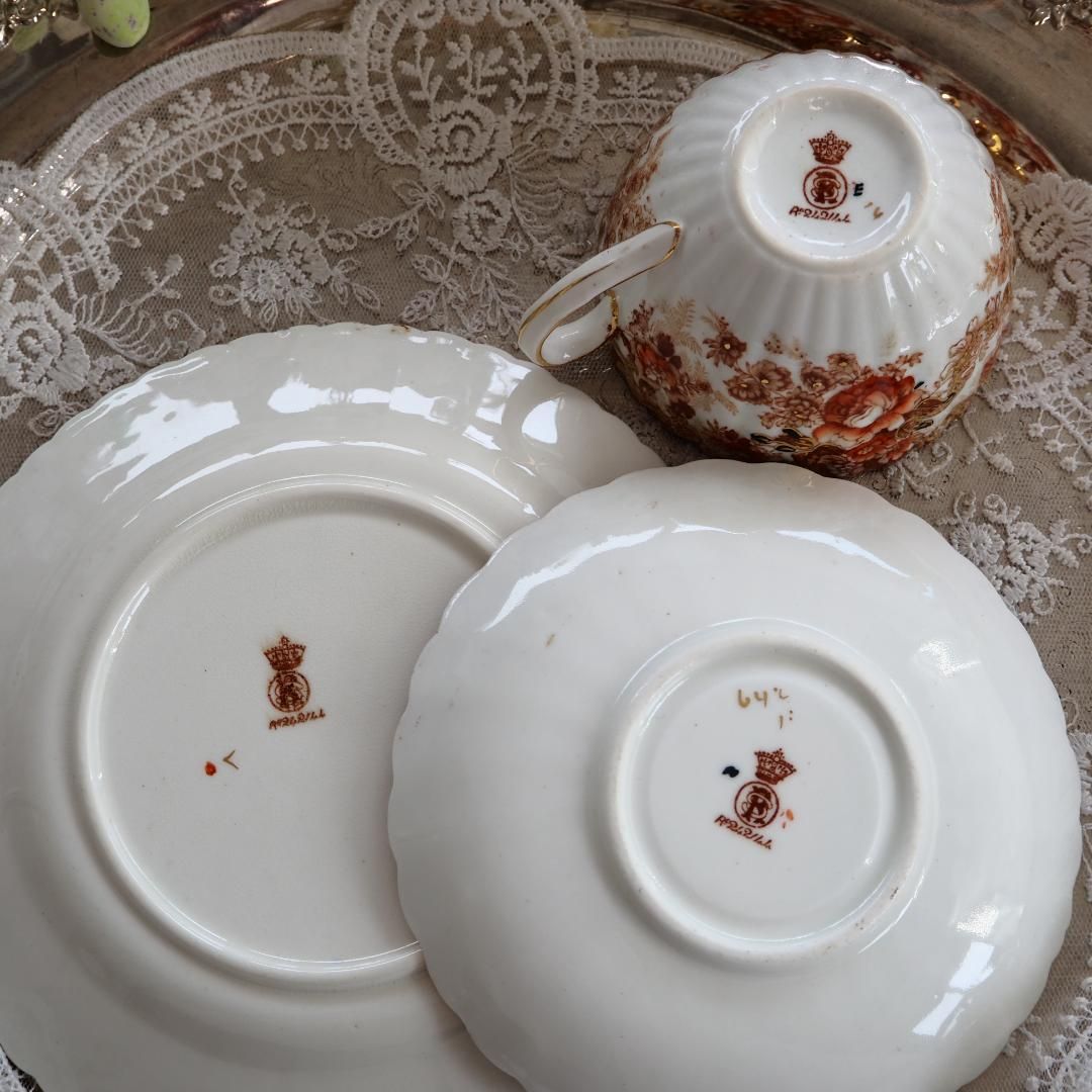 英国アンティーク サミュエルラドフォード 1890年 トリオA カップ