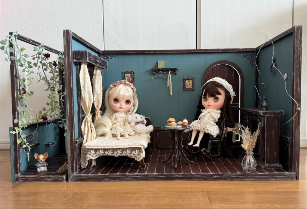 ドールハウス 1/6ドール ブライス 背景ボード ミニチュアハウス 家具