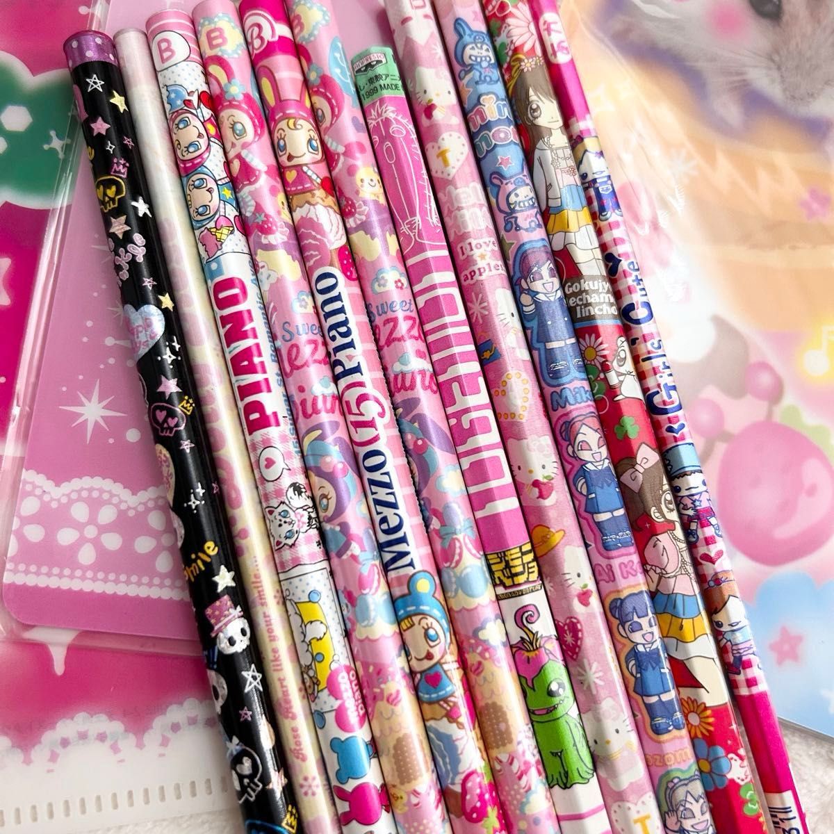 平成レトロ 文房具 まとめ売り 鉛筆 えんぴつ 実写 いちご ラブand