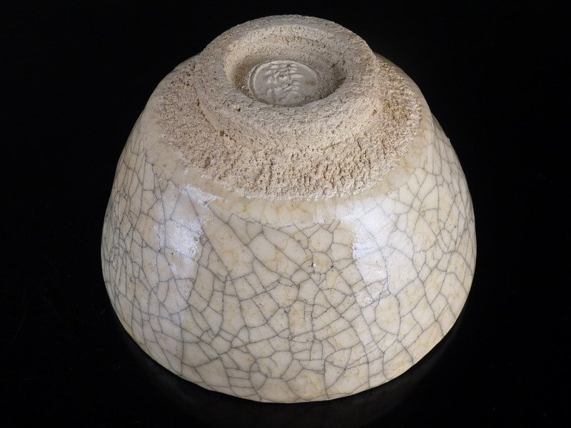 扇屋】写 常慶 作 平安 祥悦 造「峯の雪 茶碗」共箱 幅 約12.5cm 高さ