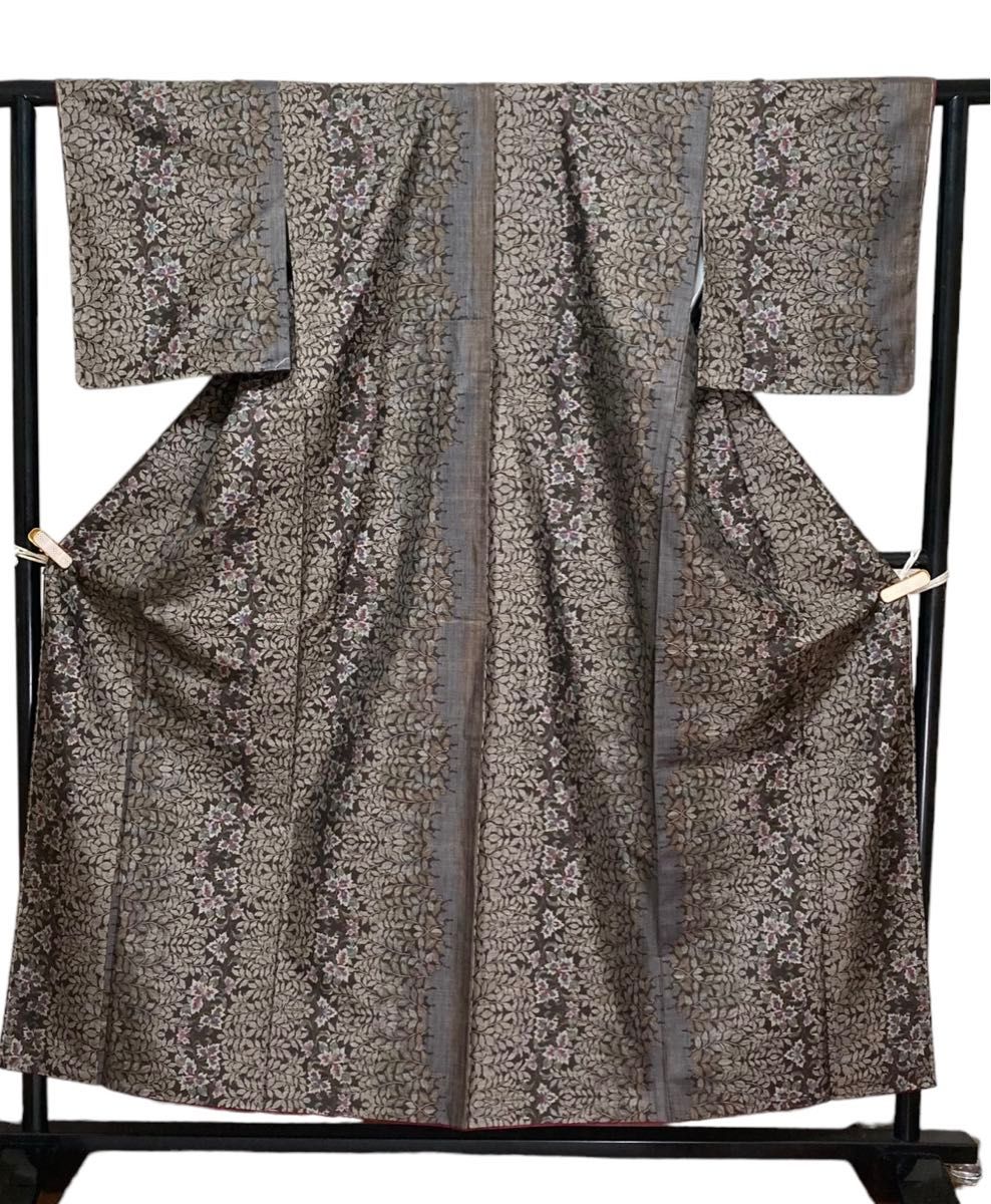 本場大島紬 経緯絣 9マルキ 小紋 飛翔鶴 イ6460 イ 本場大島紬 正絹