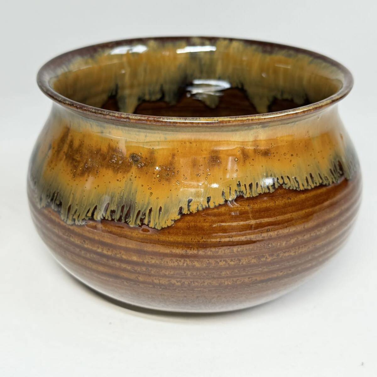 小石原高取焼 鬼丸雪山作 水指 塗蓋表朔製 共箱 小石原