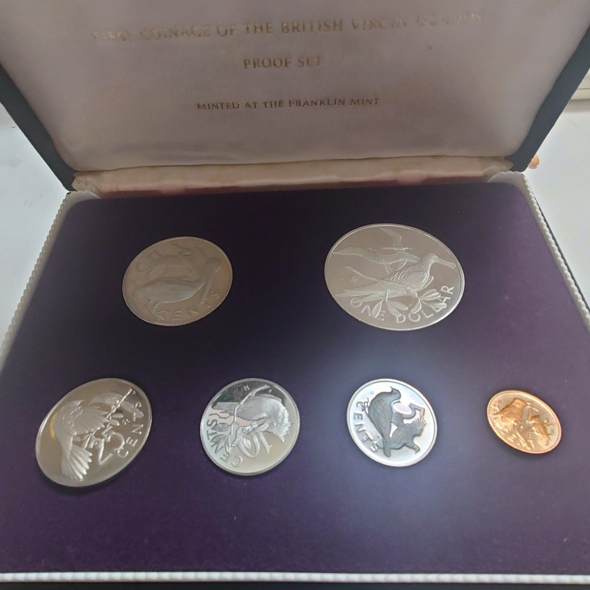 1973年 英領ヴァージン諸島 1ドル記念銀貨 SV925ほかフランクリン