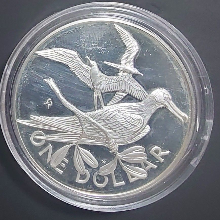 1973年 英領ヴァージン諸島 1ドル記念銀貨 SV925ほかフランクリン