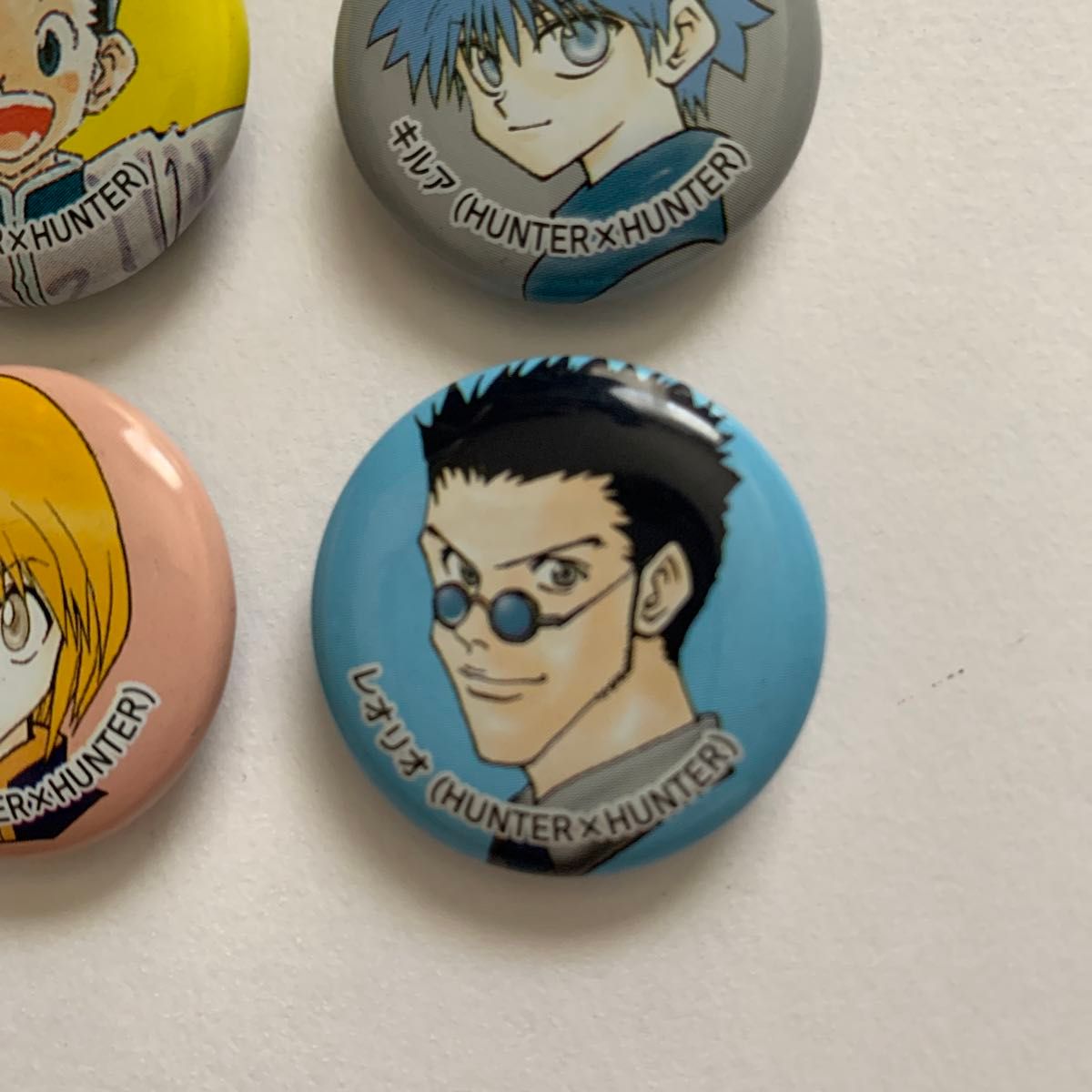 HUNTER×HUNTER 非売品缶バッジ全4種 ゴン キルア クラピカ レオリオ