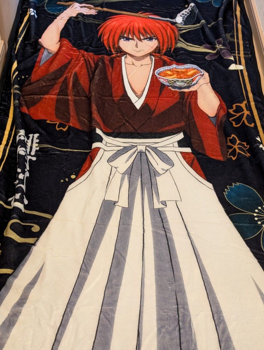 るろうに吉野家 超大判ひざ掛け 緋村剣心 【限定】吉野家×るろうに剣心