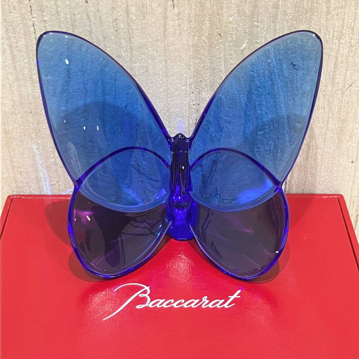 Baccarat ラッキーバタフライ クリスタルガラス ブルー 【公式通販】