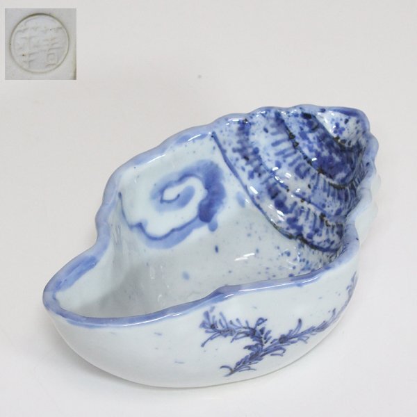 三代須田菁華造染付湯呑 向付 楽天市場】九谷焼：染付双耳向付・須田