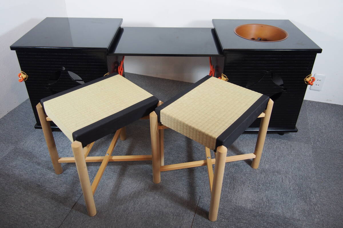 裏千家 御園棚 立礼棚 淡々斎好写 茶道具 組み立て式 畳み椅子