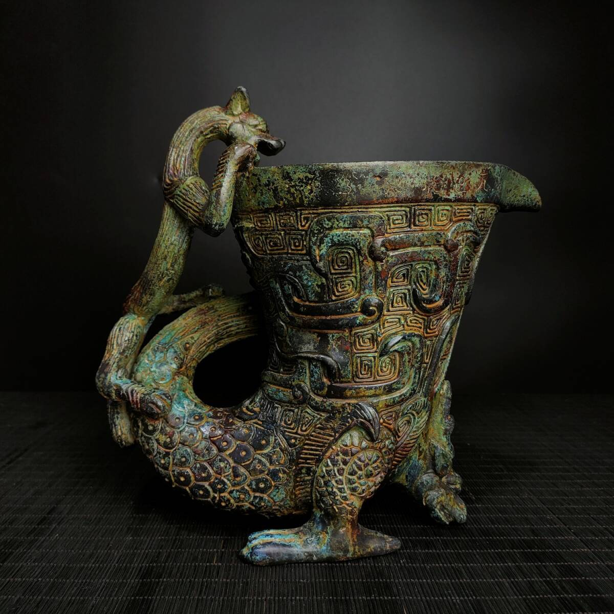 銅器 鳳凰酒杯 小物 装飾品 工芸品 美術品 置物 銅器 鳳凰酒杯 小物