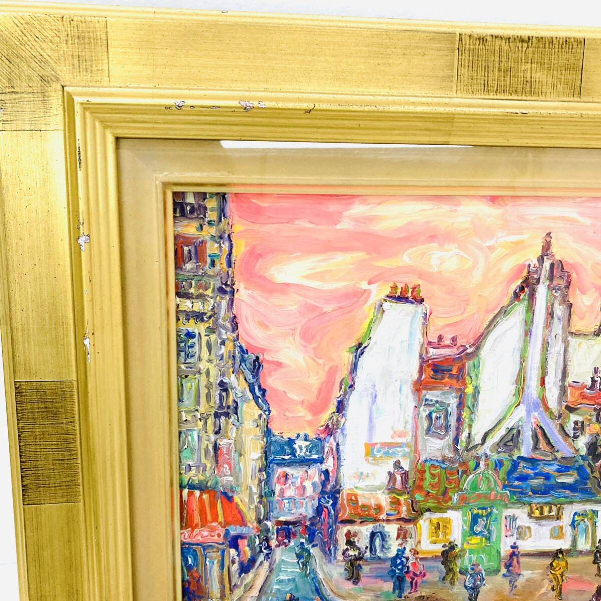 人気画家 鈴木 康雄 パリの風景 3号 水彩 【公式通販】