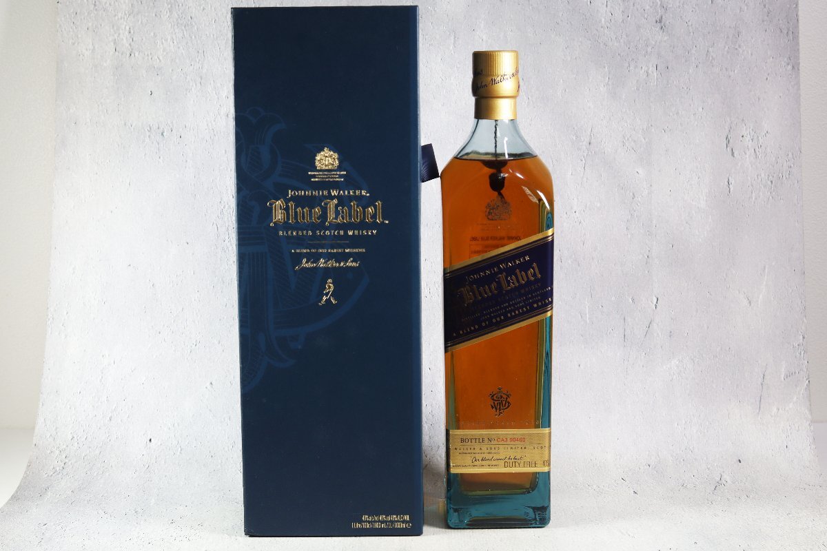 未開栓 Johnnie Walker BLUE LABEL 1000ml 40% 箱付き ジョニー