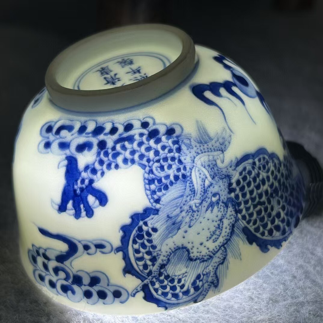 中国 骨董 清時代 仿哥窑 哥窯 青花 染め付け 花瓶 【公式通販】