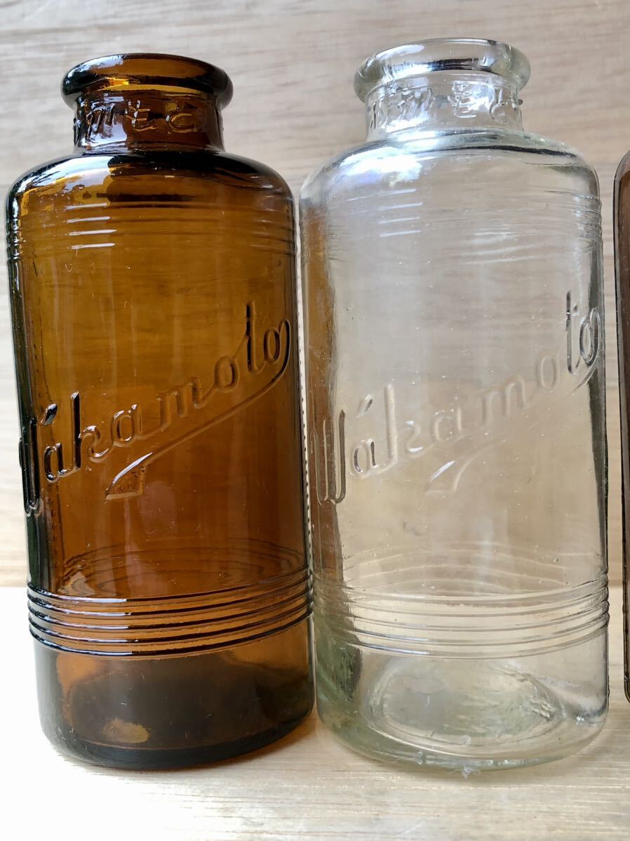 レトロ ガラス瓶 気泡 ゆらゆらガラス エンボス 昭和 一輪差し