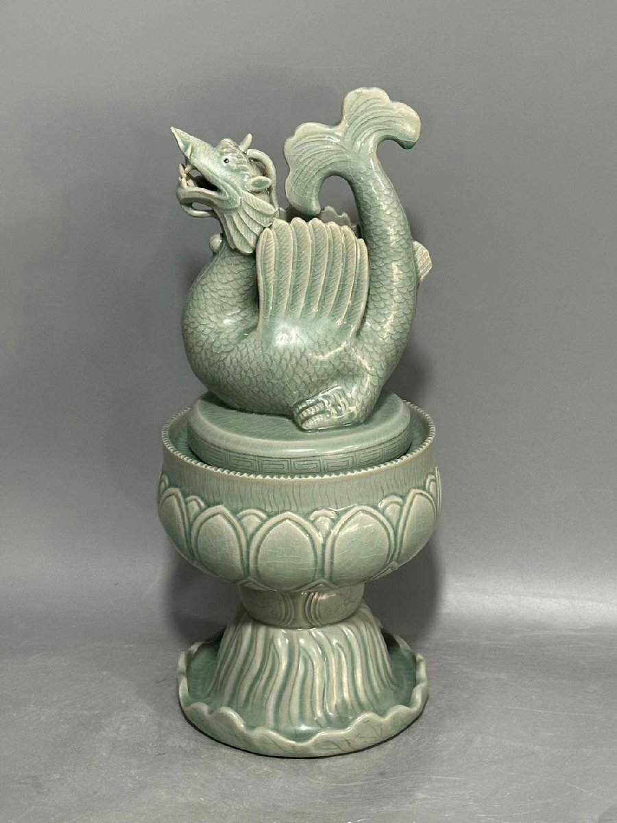 高】rxh02948 【清カタカの香炉】珍品旧蔵 伝世家珍 中国古玩 陶器 極