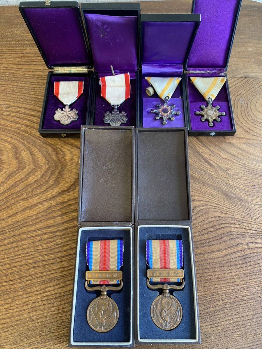 勲七等青色桐葉章3点＊勲八等白色桐葉