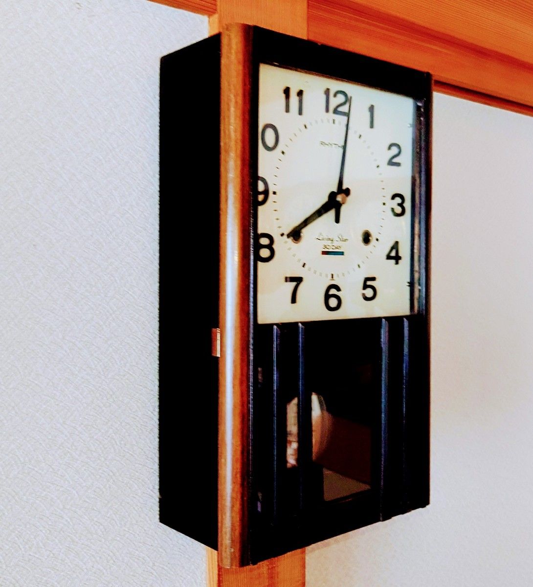 昭和レトロ 動作品 リズム時計 ゼンマイ式 ミッドセンチュリー